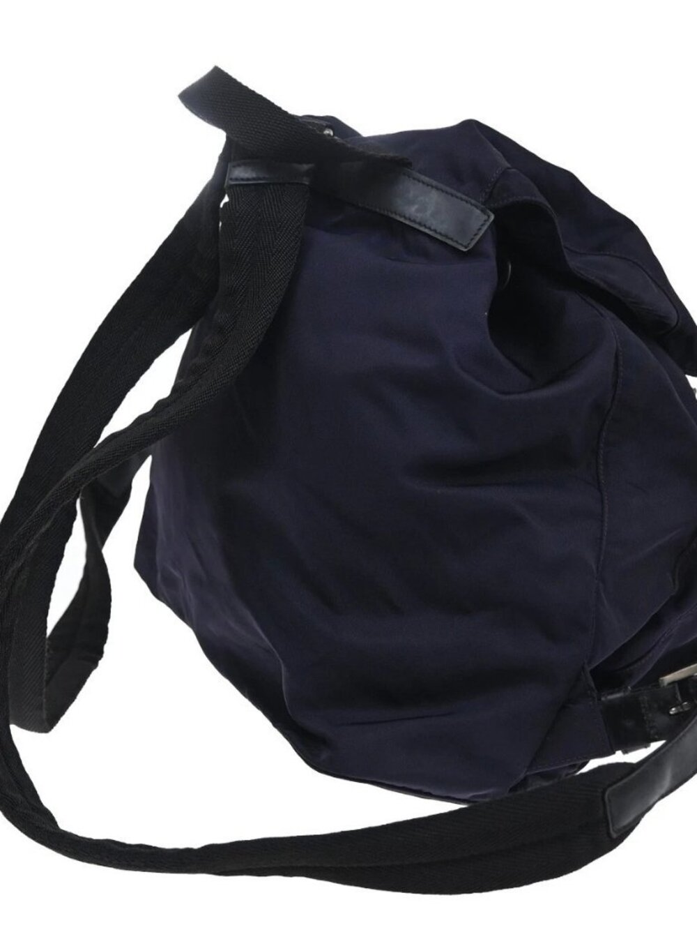 PRADA MILANO Logo Tessuto Drawstring Backpack Nylon Leather PE SHW Italy 35CB021 - Picture 4 of 15